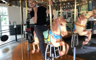 Rochelle on a carousel